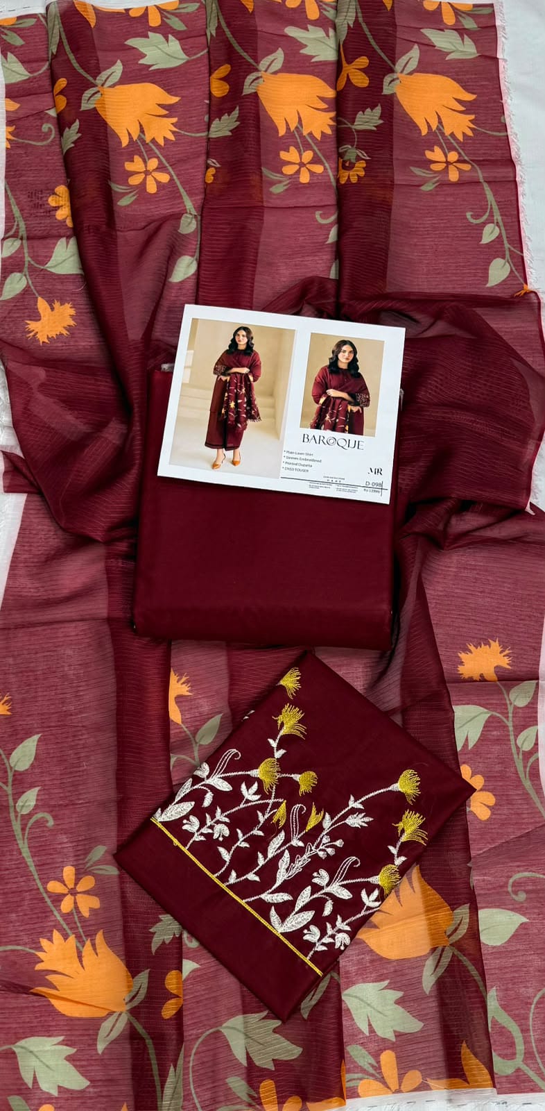 Lawn Suit with Voil Printed Dupatta
