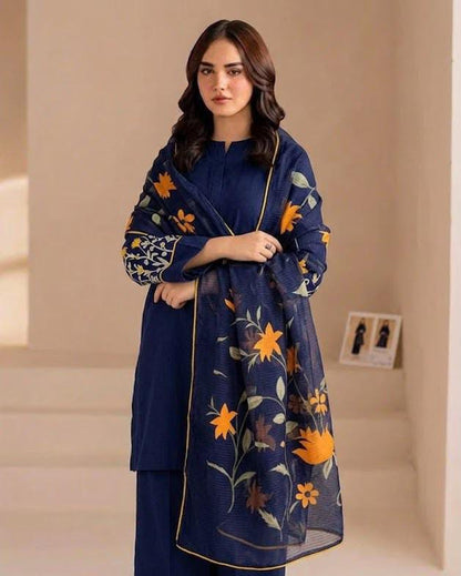 Lawn Suit with Voil Printed Dupatta