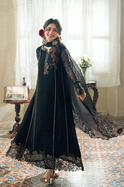 Chiffon Suit with Heavy Embroidered Chiffon Dupatta & Malai Trouser