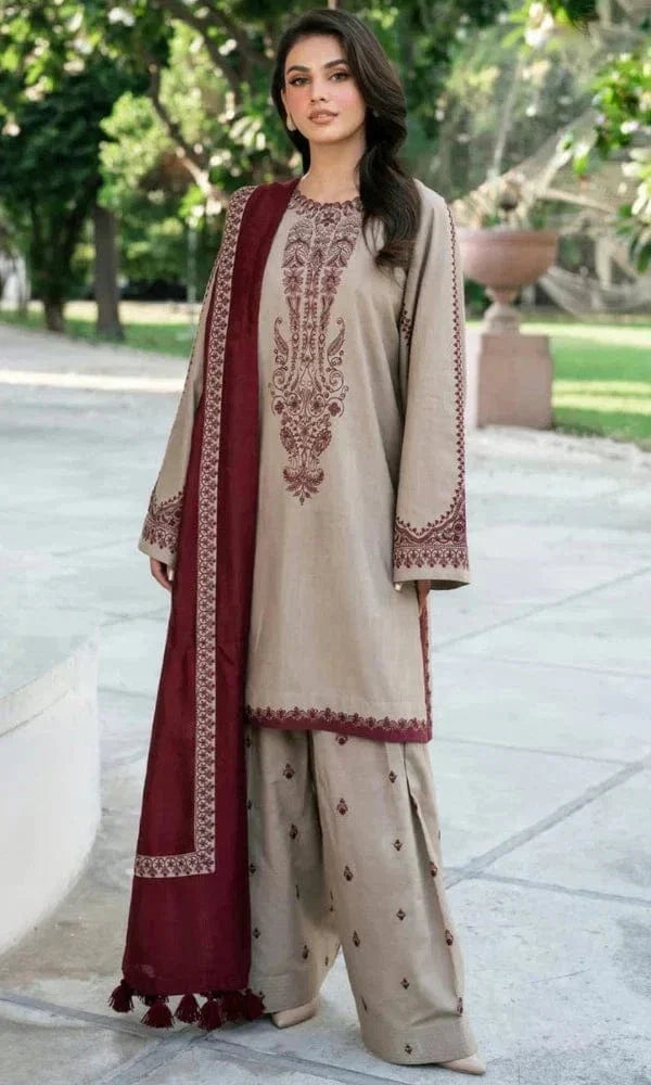 Sapphire D-99 Embroidered Dhanak 3pc