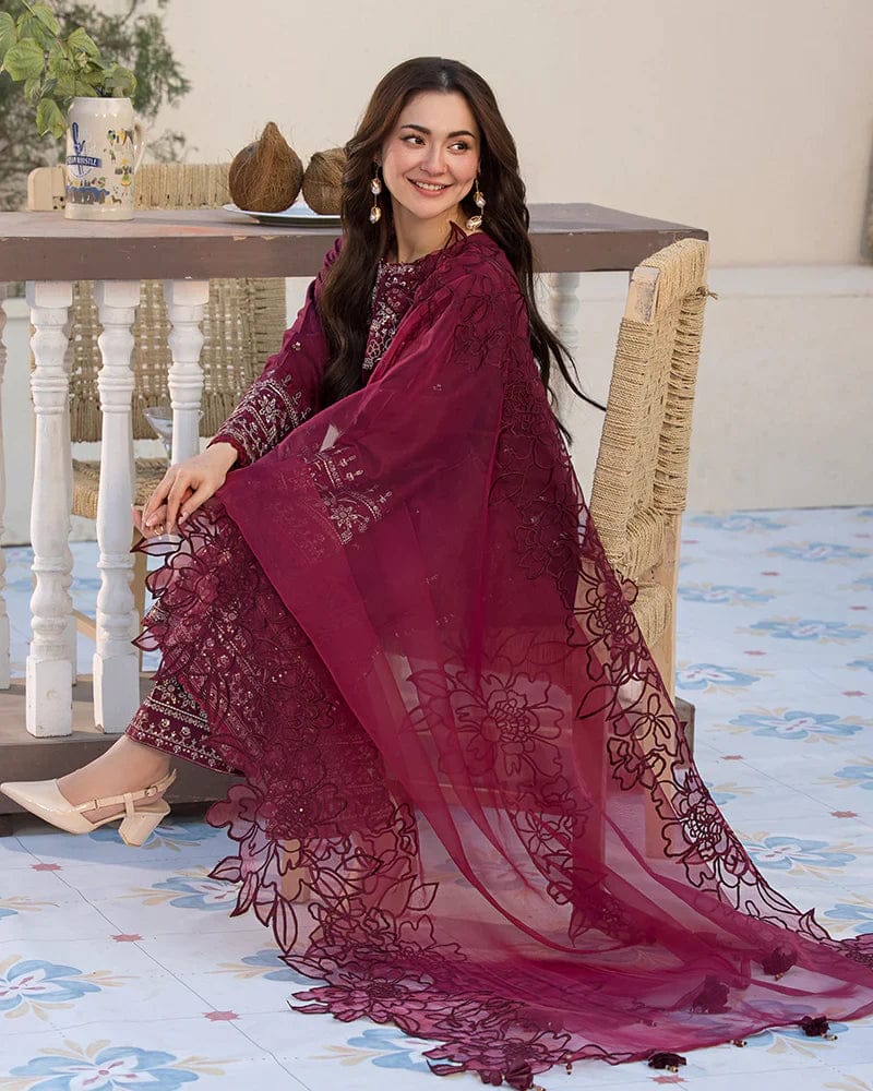 Lawn Suit with Chiffon Embroidered Dupatta