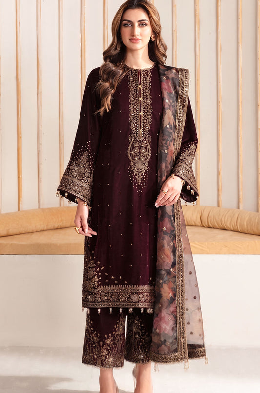Jazmin JZ-22 Velvet Embroidered 3pc