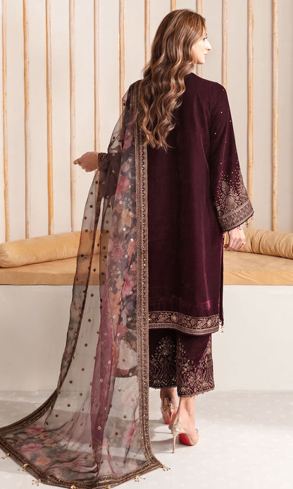 Jazmin JZ-22 Velvet Embroidered 3pc