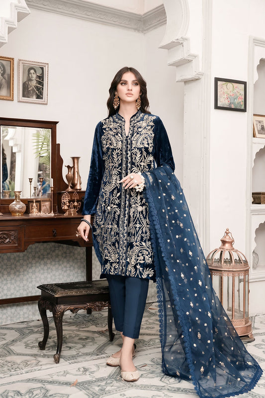 Zainab Chottani ZC-905 Velvet Embroidered 3pc