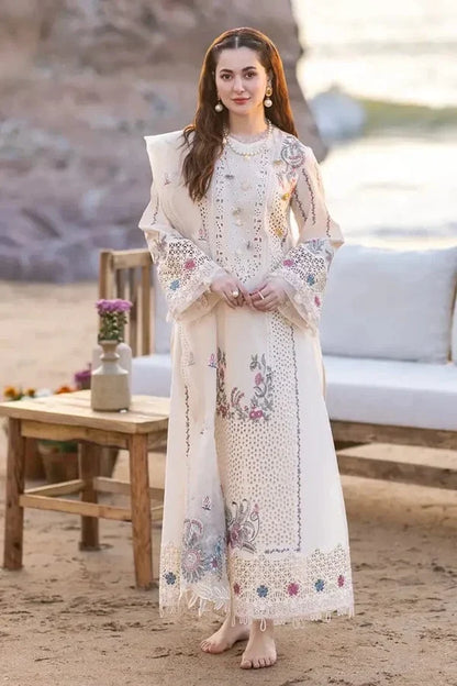Qalamkaar QL-1020 Chikenkari Embroidered Dhanak 3pc